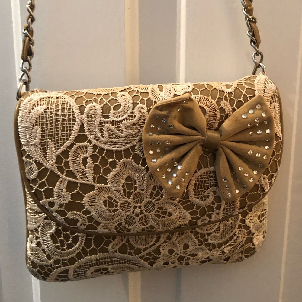 Tan Lace Purse